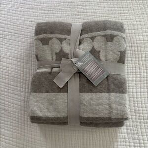 Disney Gray Striped Throw Blanket